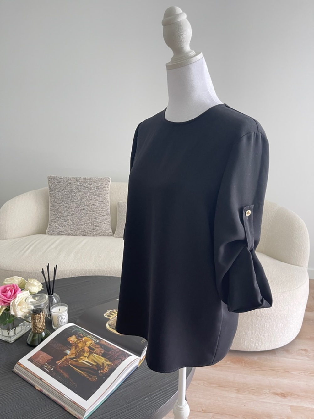 Versace Relaxed Black Blouse sz 38 $995 - Picture 3 of 16